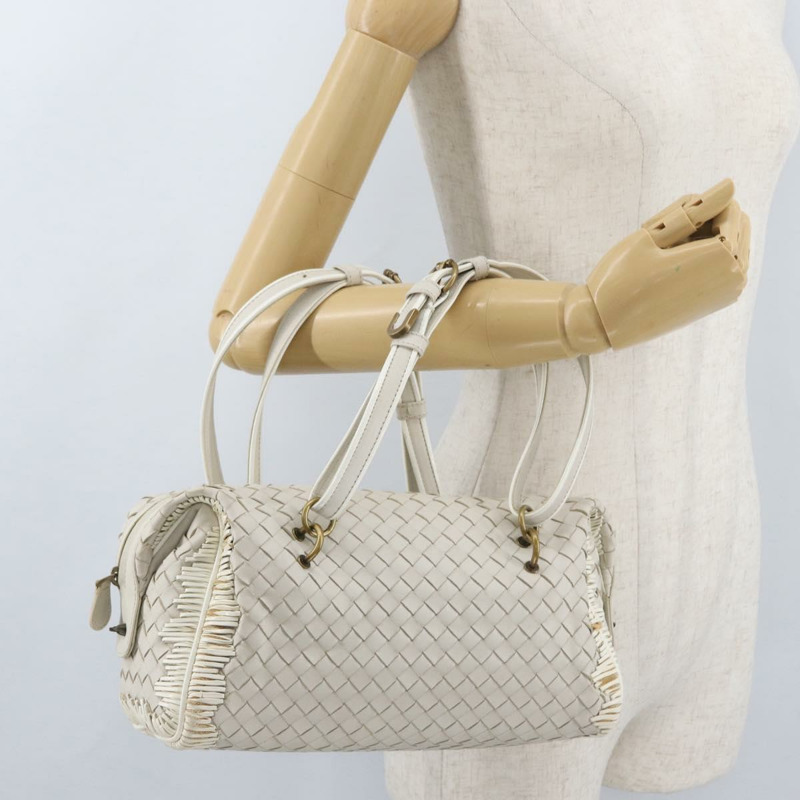 【日本直送】BOTTEGA VENETA INTRECCIATO 手袋 皮革 白色 金色 正品 BSZ148V-22