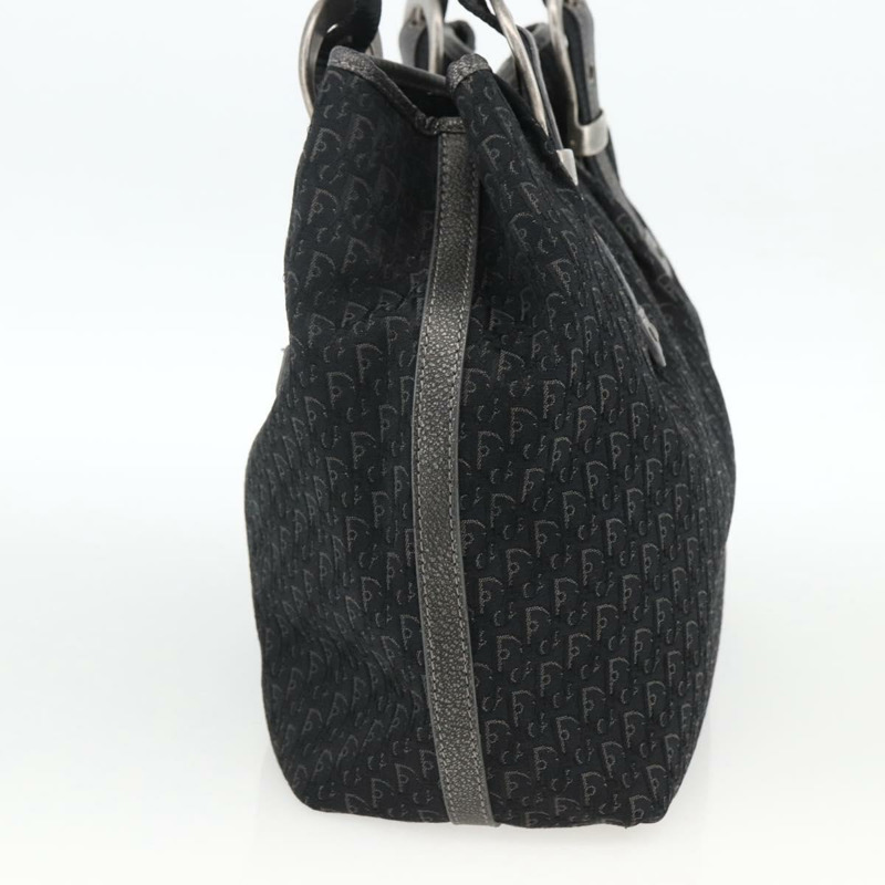 【日本直送】Christian Dior Trotter帆布手提包 黑色銀色 正品 BSZ265SAV-3