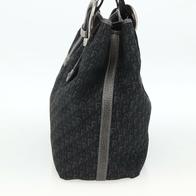 【日本直送】Christian Dior Trotter帆布手提包 黑色銀色 正品 BSZ265SAV-4