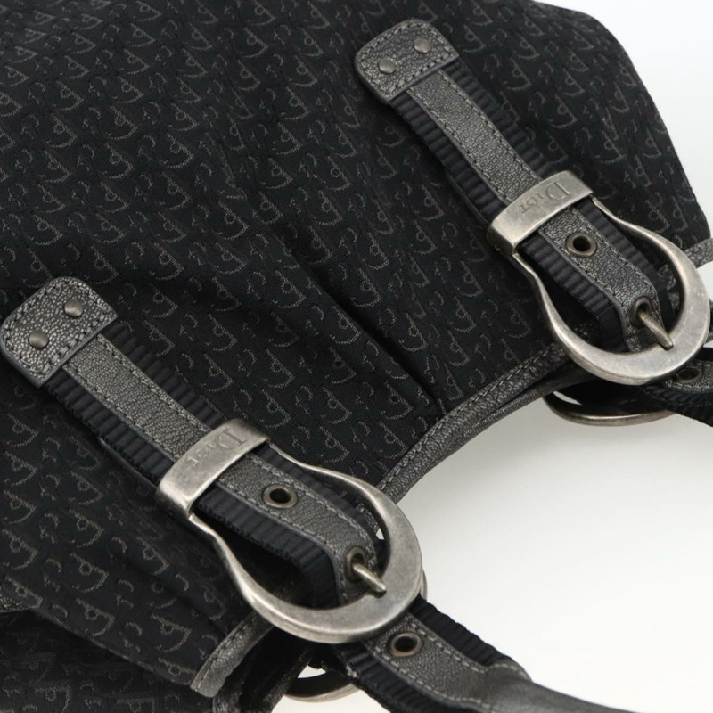 【日本直送】Christian Dior Trotter帆布手提包 黑色銀色 正品 BSZ265SAV-5
