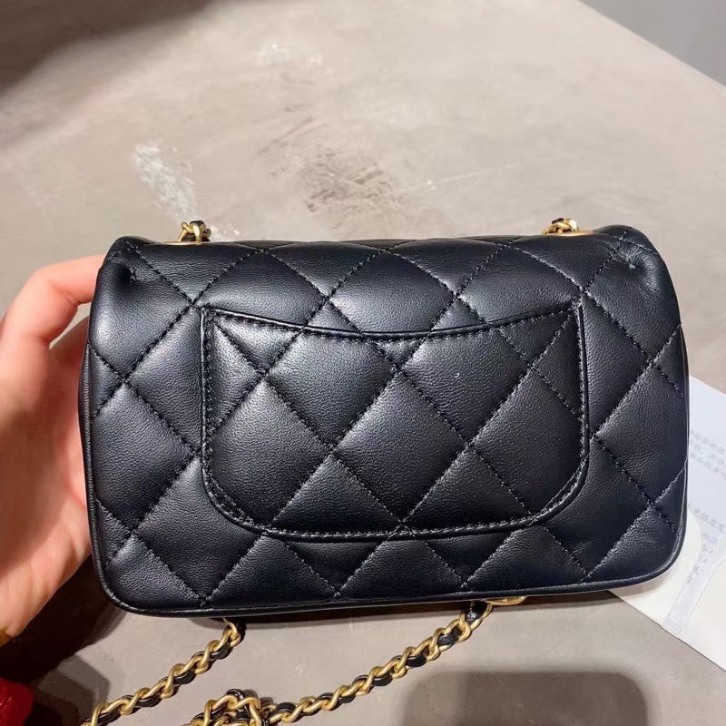 CHANEL香奈兒 CF 大mini 愛心鍊條 晶片款-1