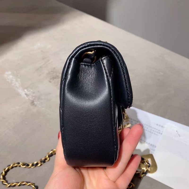 CHANEL香奈兒 CF 大mini 愛心鍊條 晶片款-3