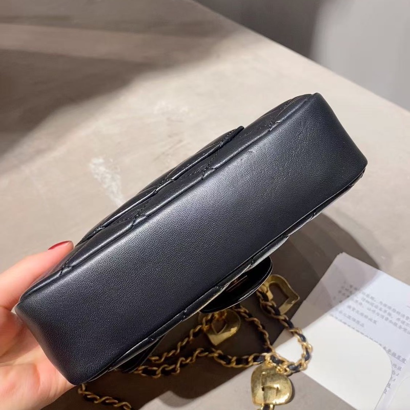 CHANEL香奈兒 CF 大mini 愛心鍊條 晶片款-4