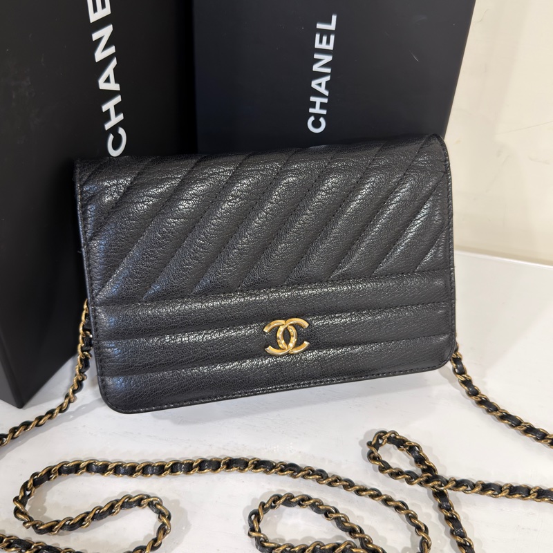 #超耐用山羊皮 #全網最低💰 香奈兒黑金Woc發財包 #已絕版超稀有-1