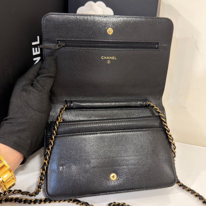 #超耐用山羊皮 #全網最低💰 香奈兒黑金Woc發財包 #已絕版超稀有-2