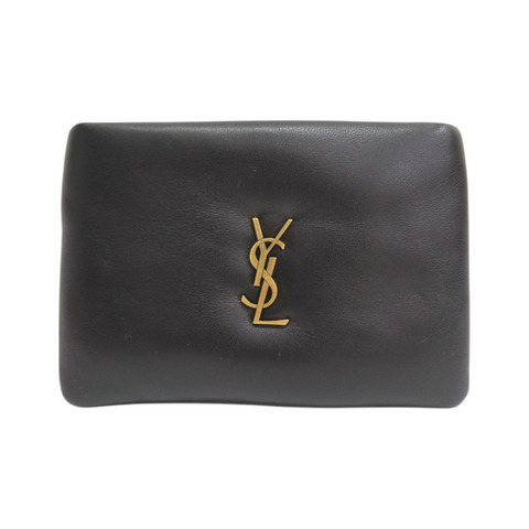 黑色 羊皮 Calyso 收納袋【SAINT LAURENT YSL 聖羅蘭】 778868