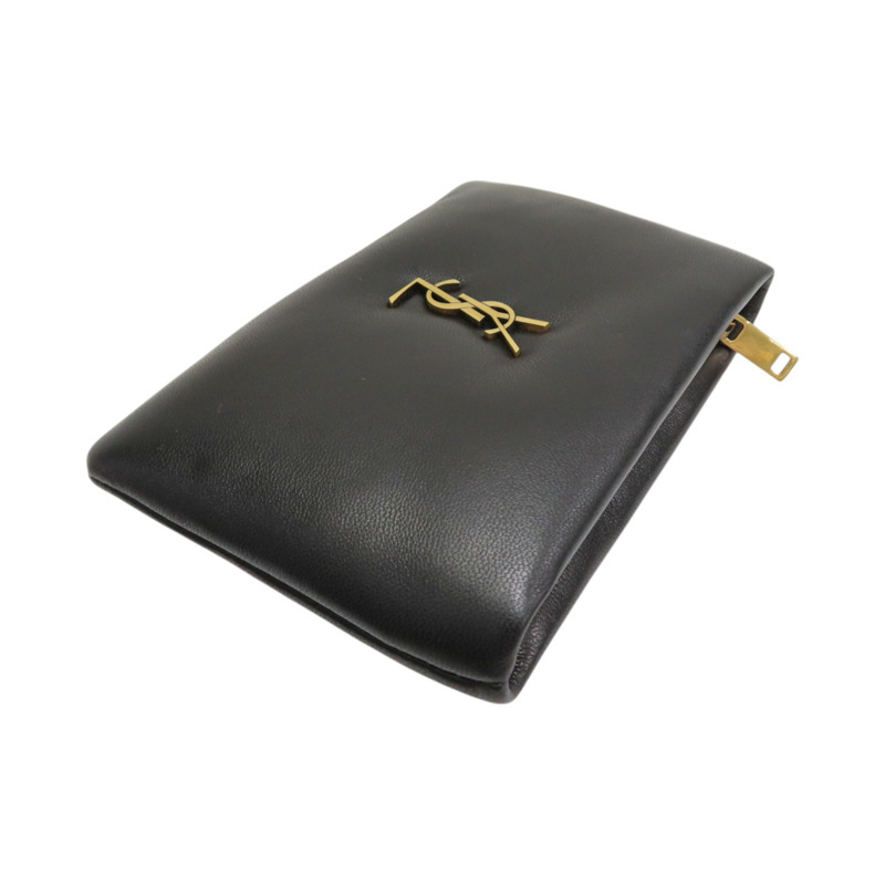 黑色 羊皮 Calyso 收納袋【SAINT LAURENT YSL 聖羅蘭】 778868-2