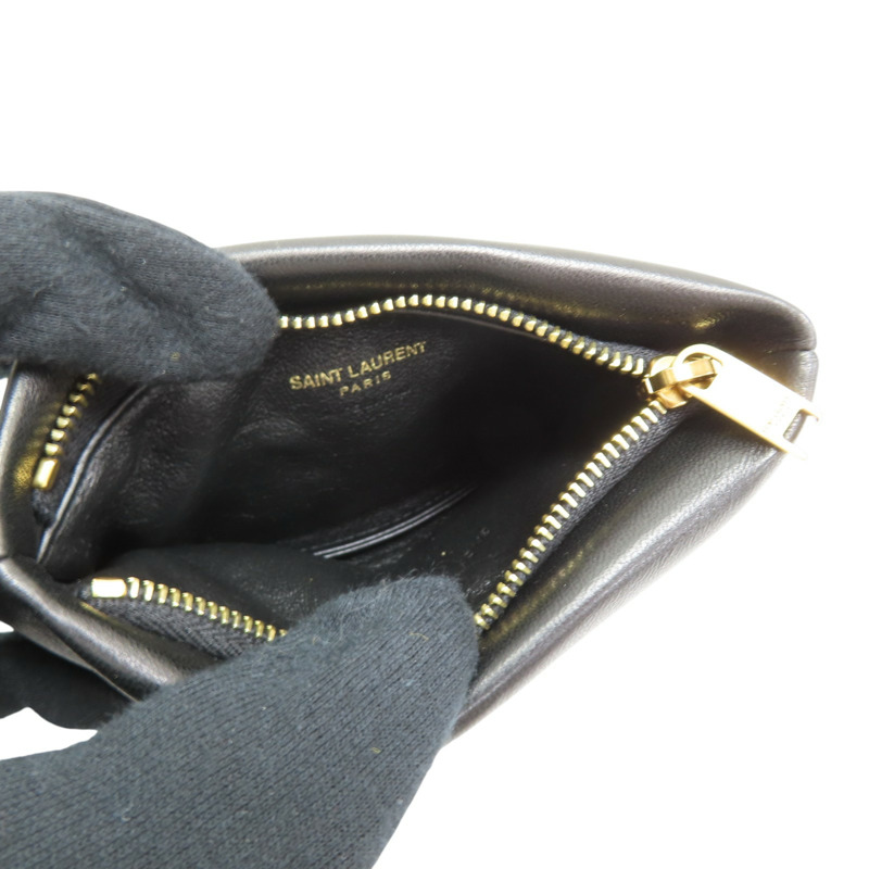 黑色 羊皮 Calyso 收納袋【SAINT LAURENT YSL 聖羅蘭】 778868-4