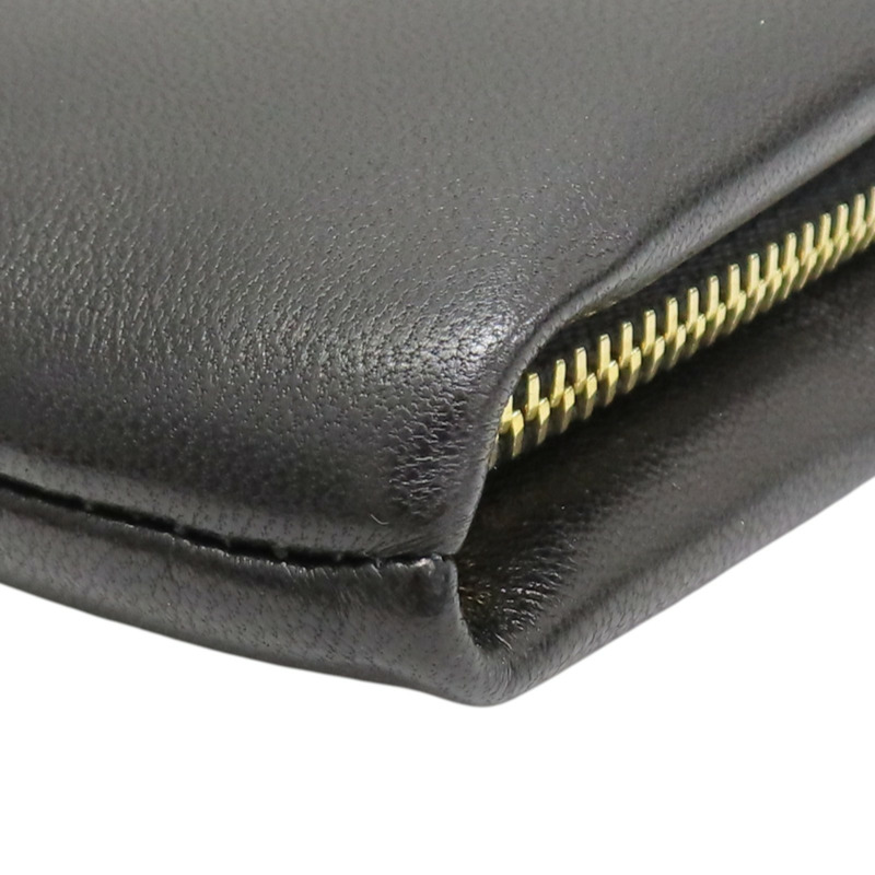 黑色 羊皮 Calyso 收納袋【SAINT LAURENT YSL 聖羅蘭】 778868-6