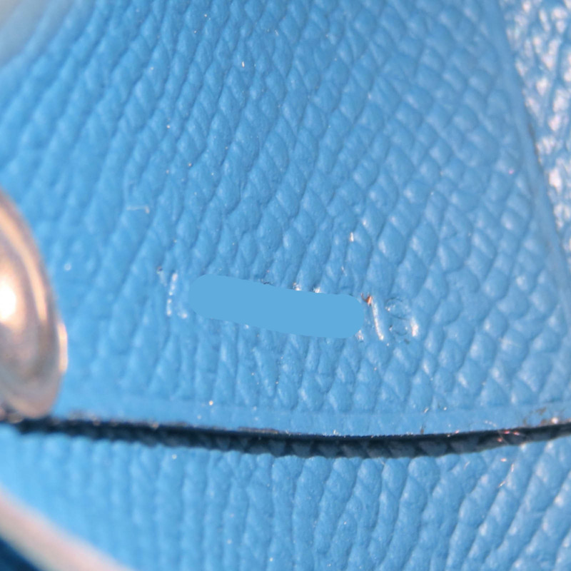 藍色 EPSOM牛皮 Bastia 扣式 零錢包 X刻【HERMES 愛馬仕】-7