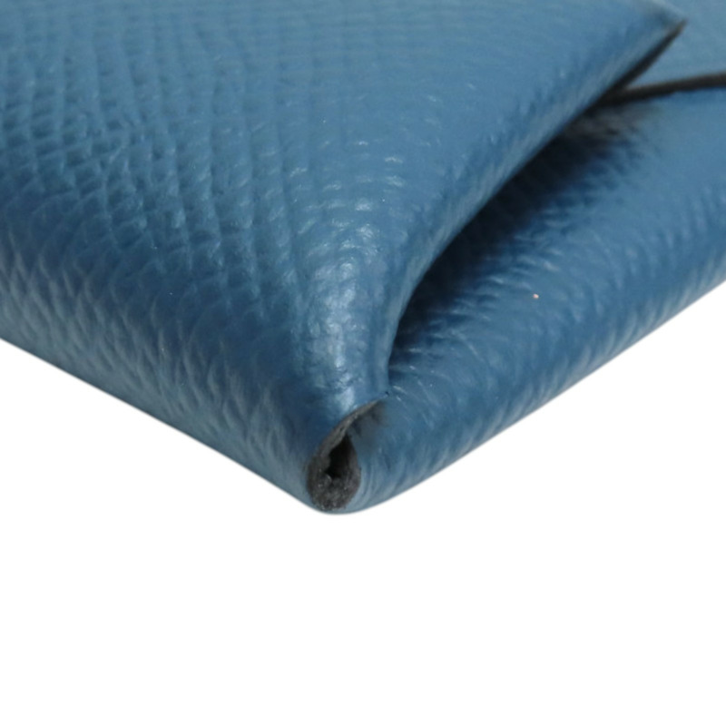 藍色 EPSOM牛皮 Bastia 扣式 零錢包 X刻【HERMES 愛馬仕】-8