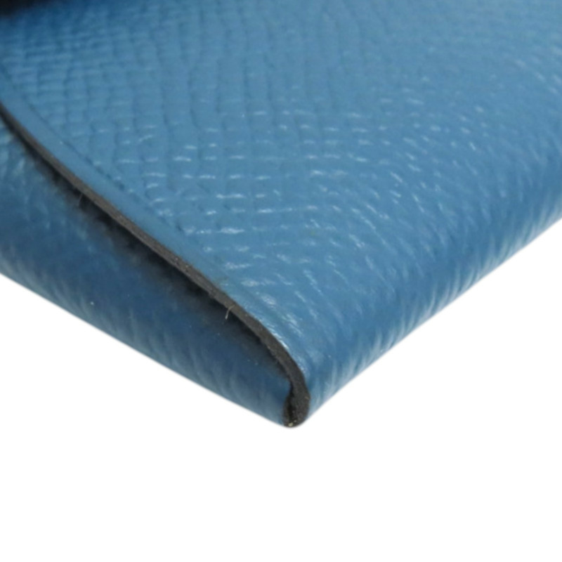 藍色 EPSOM牛皮 Bastia 扣式 零錢包 X刻【HERMES 愛馬仕】-11