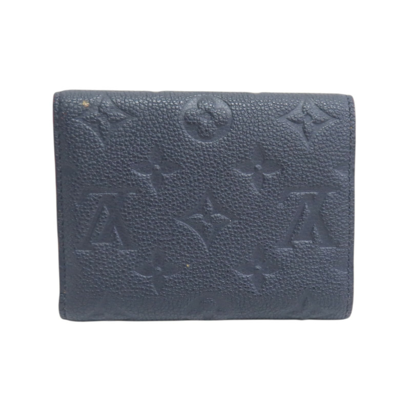 深藍色 壓紋 Empreinte牛皮 Victorine 錢包 短夾【LOUIS VUITTON LV 路易威登】 M83590-1