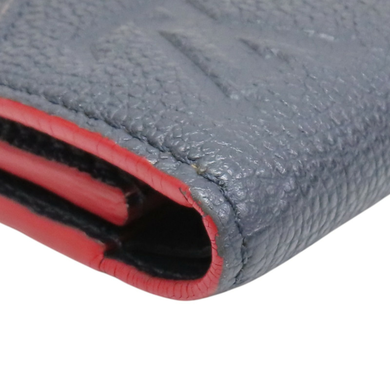 深藍色 壓紋 Empreinte牛皮 Victorine 錢包 短夾【LOUIS VUITTON LV 路易威登】 M83590-9