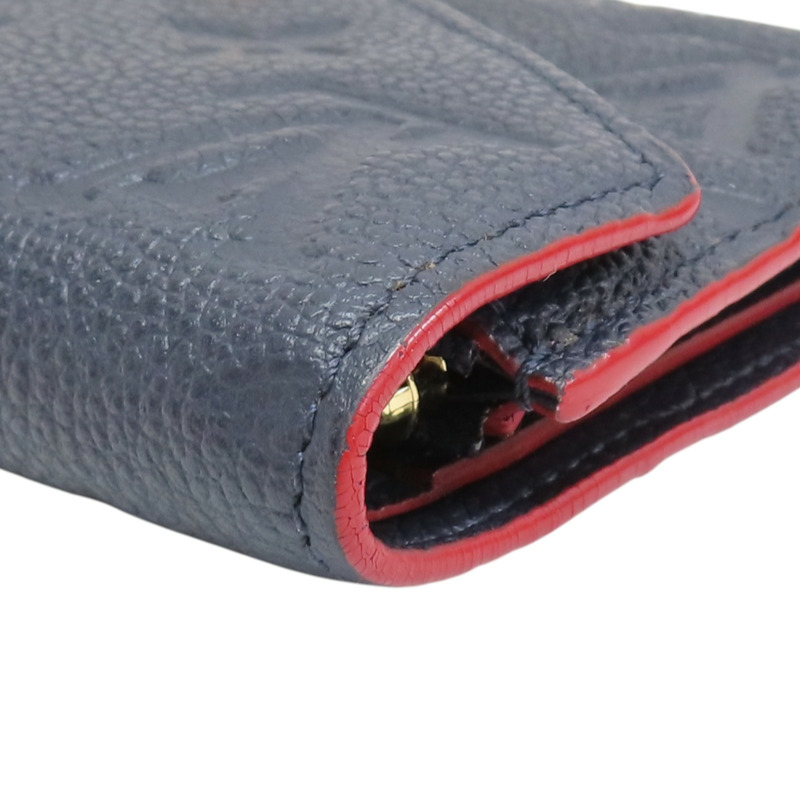 深藍色 壓紋 Empreinte牛皮 Victorine 錢包 短夾【LOUIS VUITTON LV 路易威登】 M83590-12