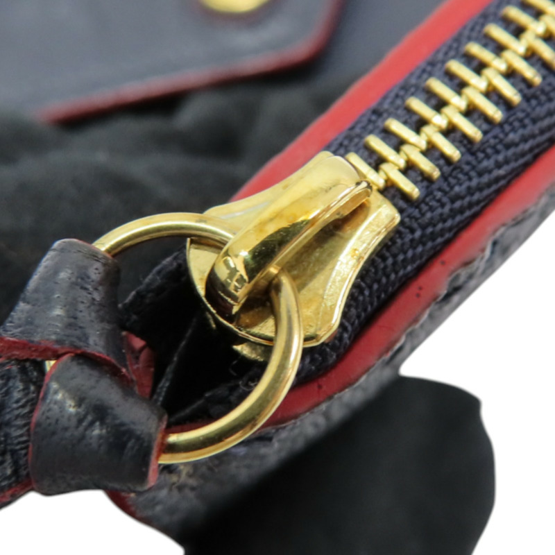 深藍色 壓紋 Empreinte牛皮 Victorine 錢包 短夾【LOUIS VUITTON LV 路易威登】 M83590-15