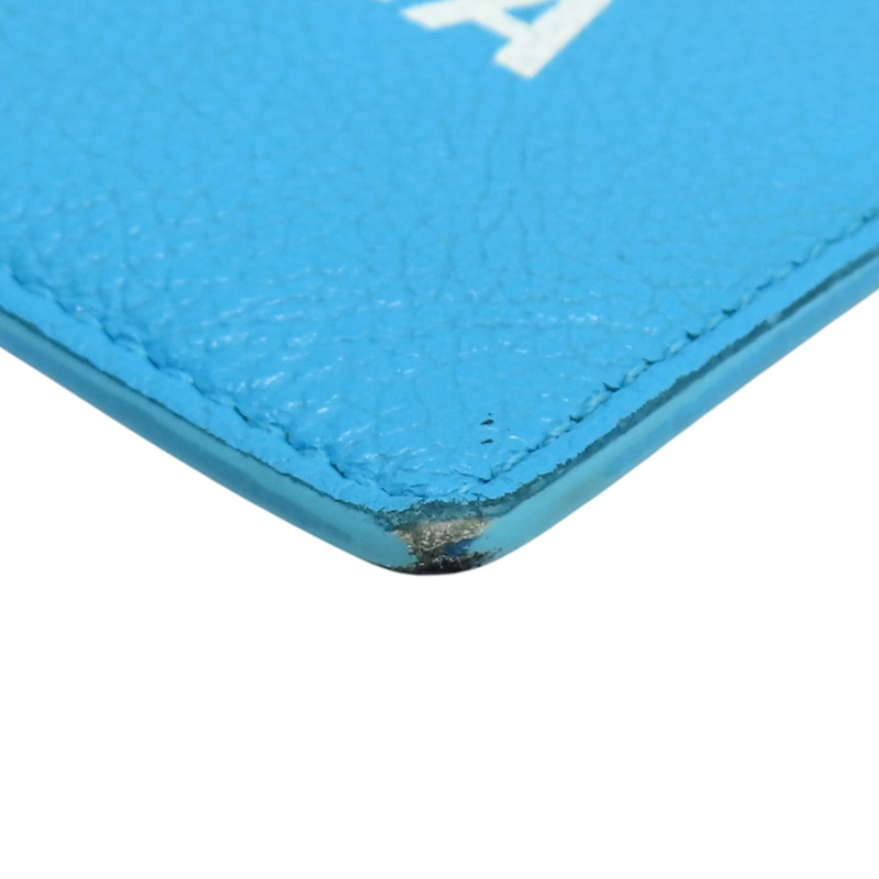 藍色 牛皮 掛繩 零錢包【Balenciaga 巴黎世家】 594548-10