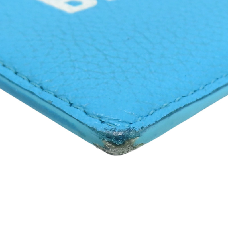 藍色 牛皮 掛繩 零錢包【Balenciaga 巴黎世家】 594548-11