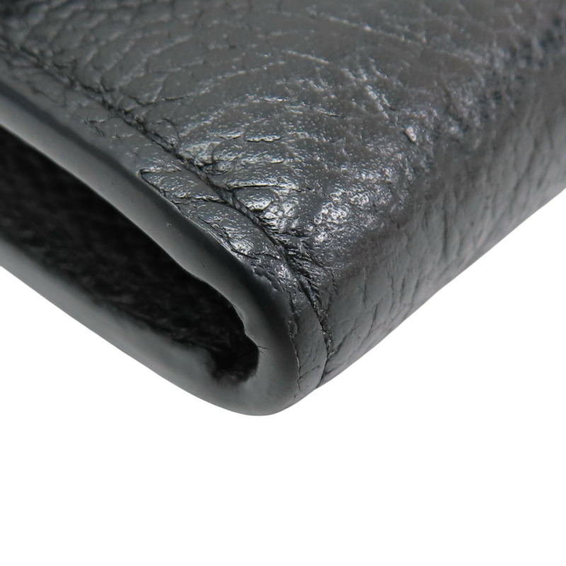 黑色 原花壓紋 牛皮 Rosalie 扣式短夾【LOUIS VUITTON LV 路易威登】 M81455-8