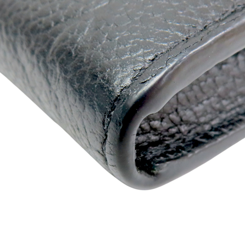 黑色 原花壓紋 牛皮 Rosalie 扣式短夾【LOUIS VUITTON LV 路易威登】 M81455-9