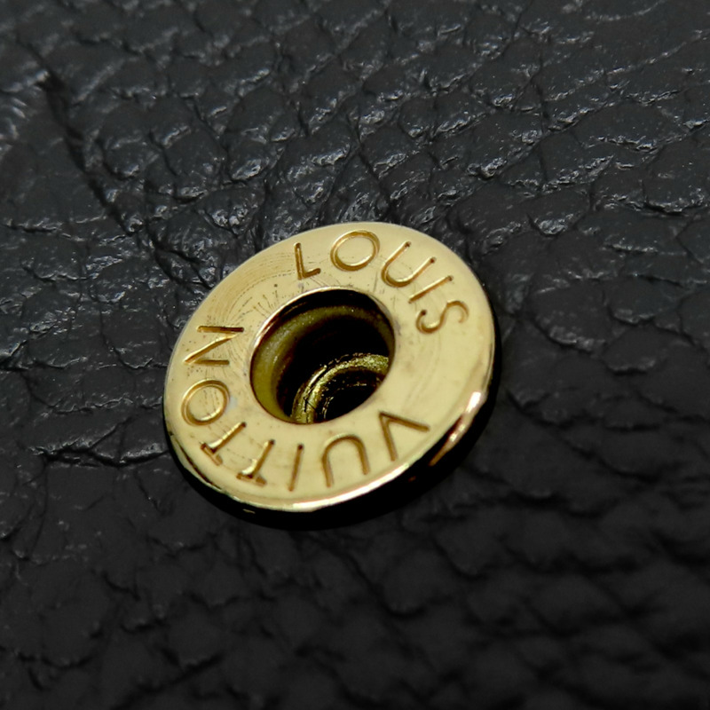 黑色 原花壓紋 牛皮 Rosalie 扣式短夾【LOUIS VUITTON LV 路易威登】 M81455-14