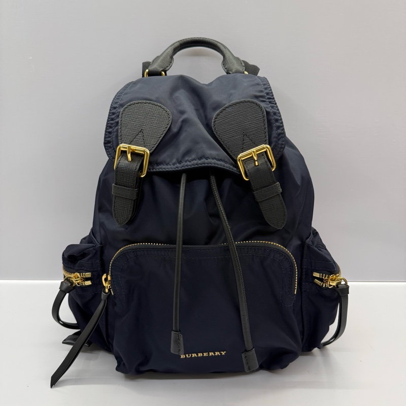 BURBERRY 巴寶莉 海軍藍尼龍The Rucksack後背包-0