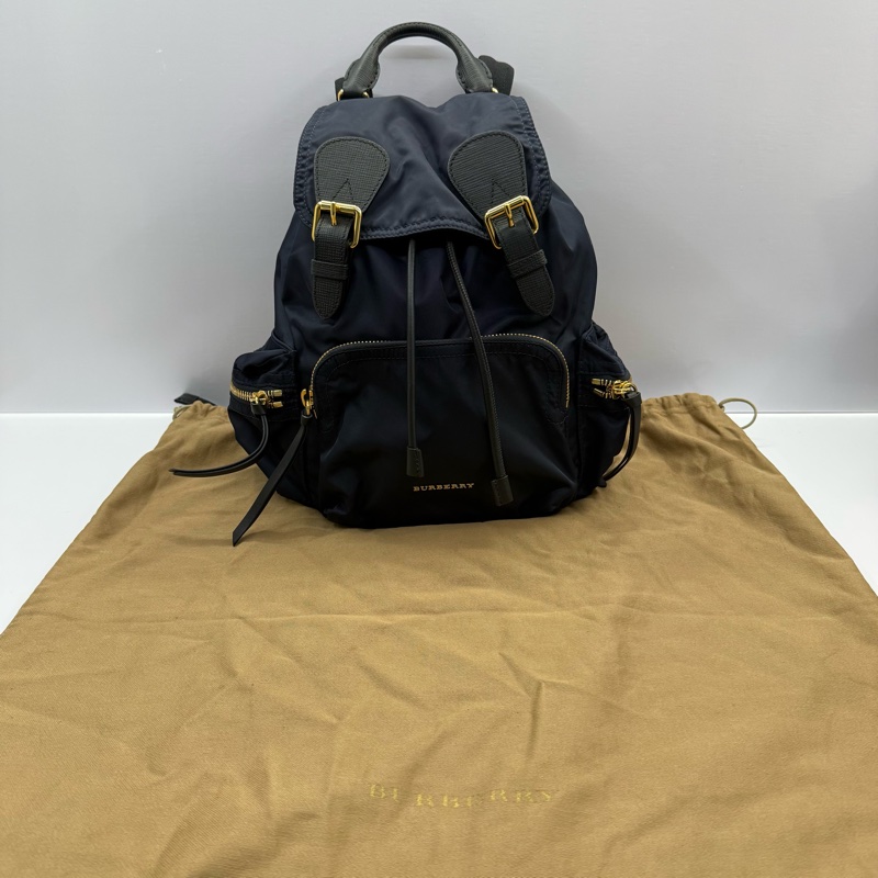 BURBERRY 巴寶莉 海軍藍尼龍The Rucksack後背包-2