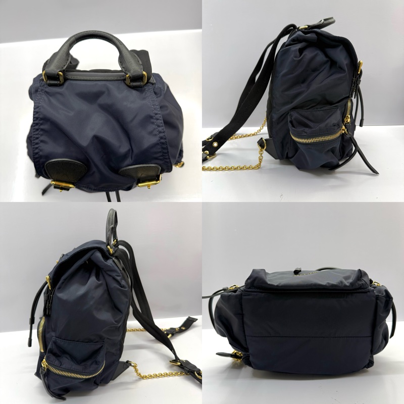 BURBERRY 巴寶莉 海軍藍尼龍The Rucksack後背包-3