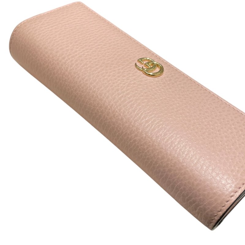 GUCCI 古馳 546585 肩背長夾 皮革/PVC帆布 粉色 金釦-9