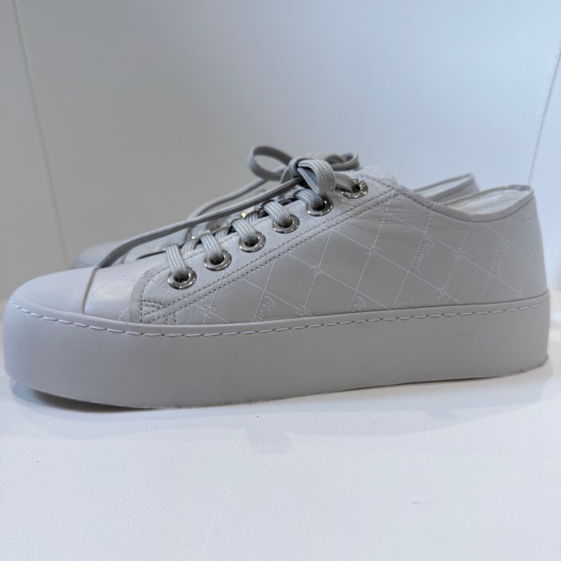 Chanel✨2025P 油蠟牛皮暗紋logo厚底餅乾鞋大頭鞋 #38-1