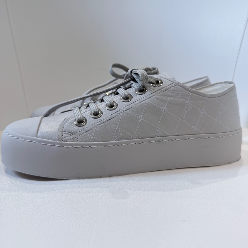 Chanel✨2025P 油蠟牛皮暗紋logo厚底餅乾鞋大頭鞋 #38-8