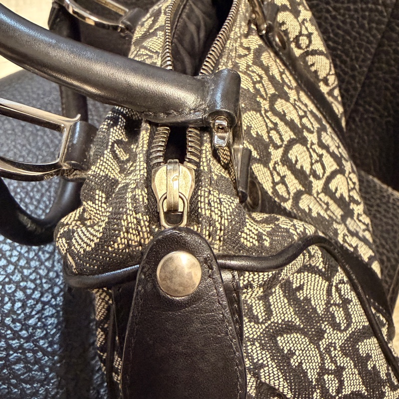 Dior 帆布黑色波士頓手提包-24