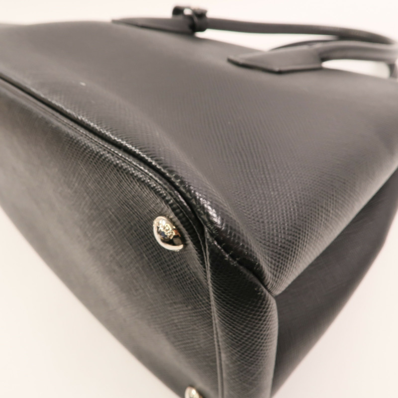 PRADA Saffiano皮革2 Way Shoulder銀扣手挽肩背兩用袋-12