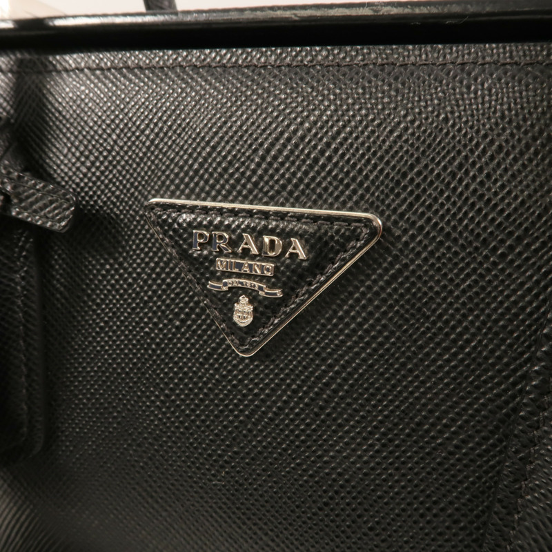 PRADA Saffiano皮革2 Way Shoulder銀扣手挽肩背兩用袋-14