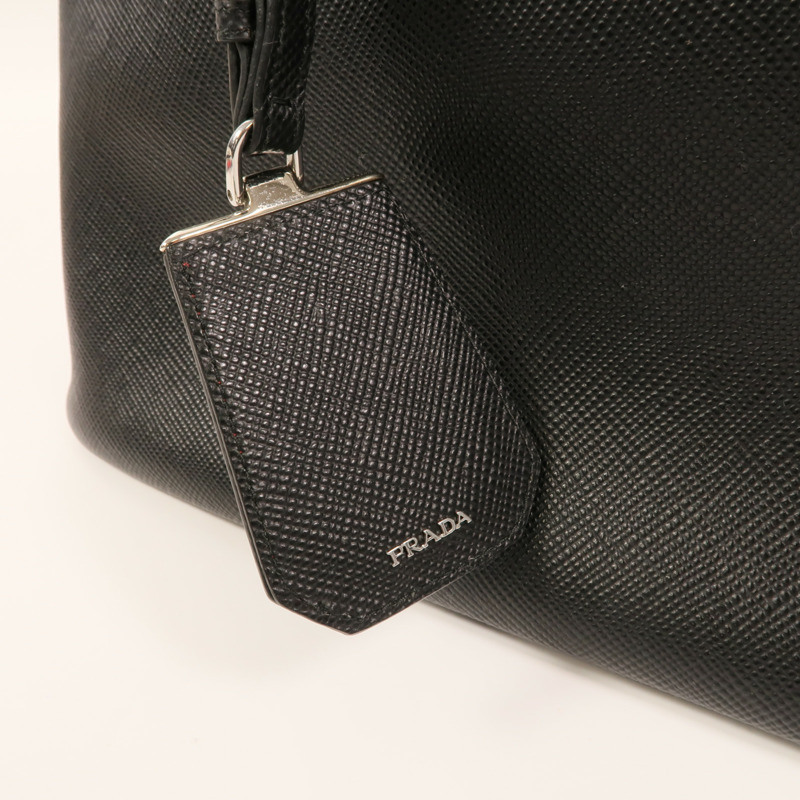 PRADA Saffiano皮革2 Way Shoulder銀扣手挽肩背兩用袋-15