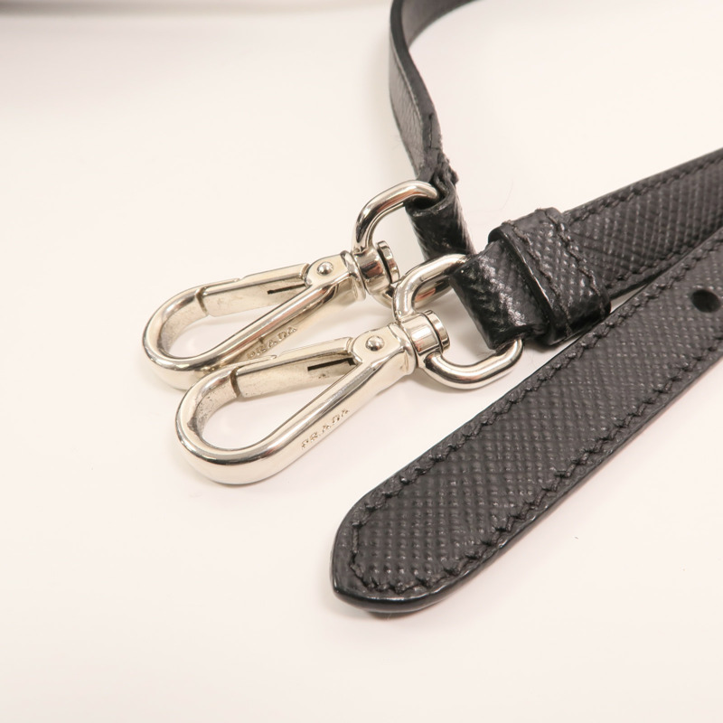 PRADA Saffiano皮革2 Way Shoulder銀扣手挽肩背兩用袋-17