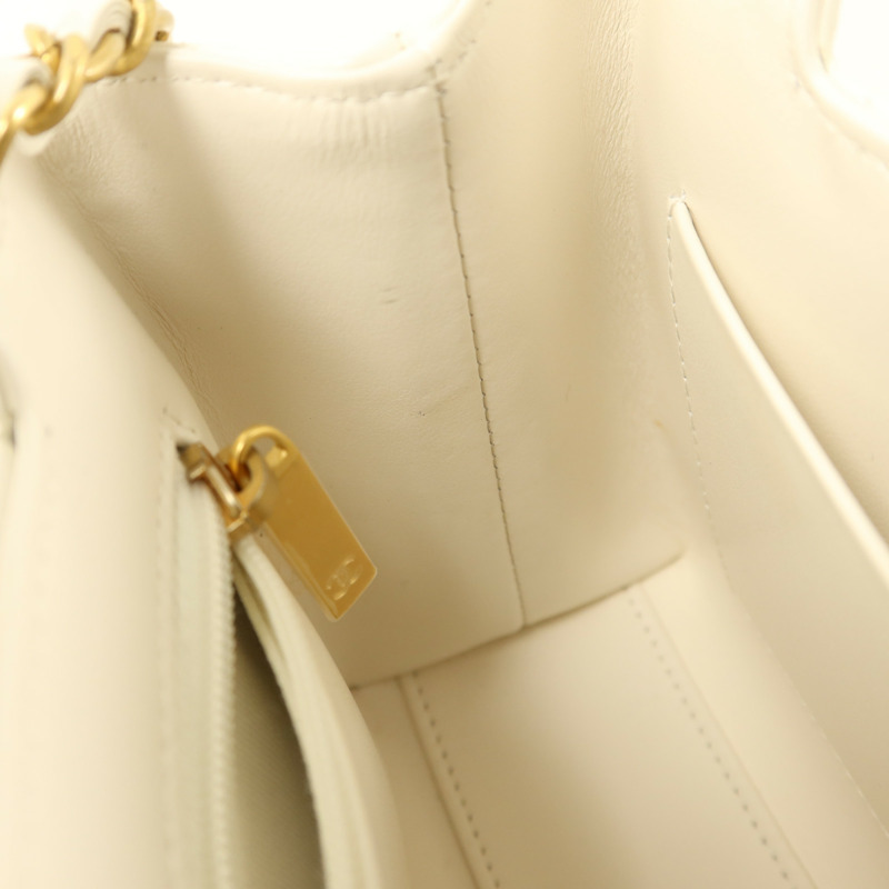 CHANEL 牛皮皮革Kelly Bag金扣鏈帶手挽肩背兩用袋-14