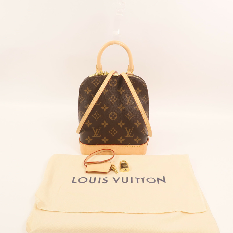 LOUIS VUITTON Monogram Alma Backpack金扣背包-7