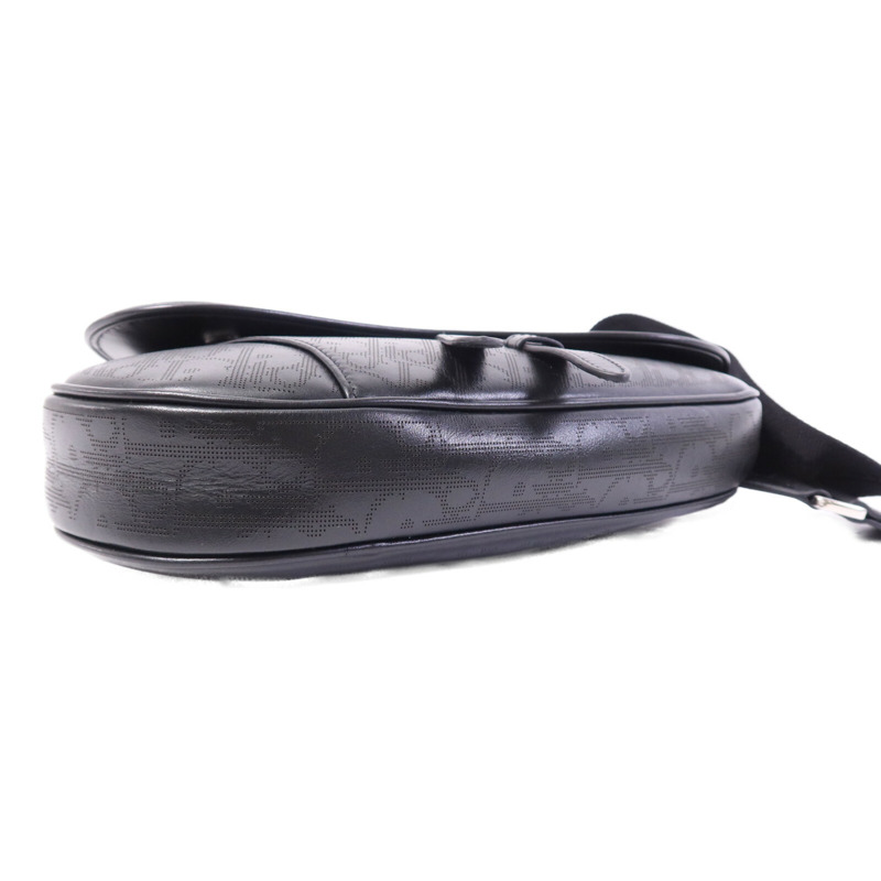 Dior 牛皮皮革Oblique Galaxy Saddle銀扣肩背袋-3