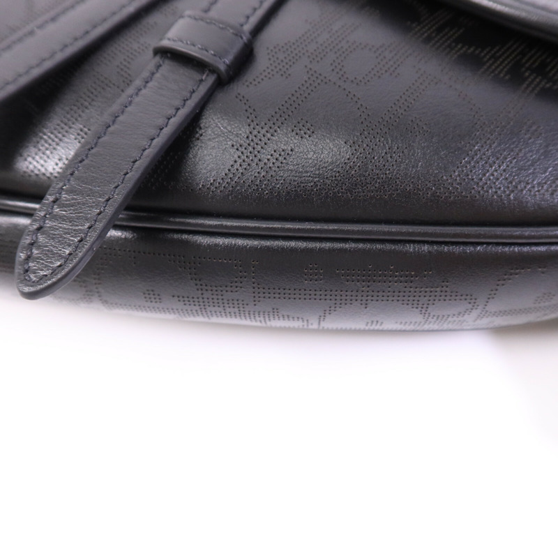 Dior 牛皮皮革Oblique Galaxy Saddle銀扣肩背袋-12