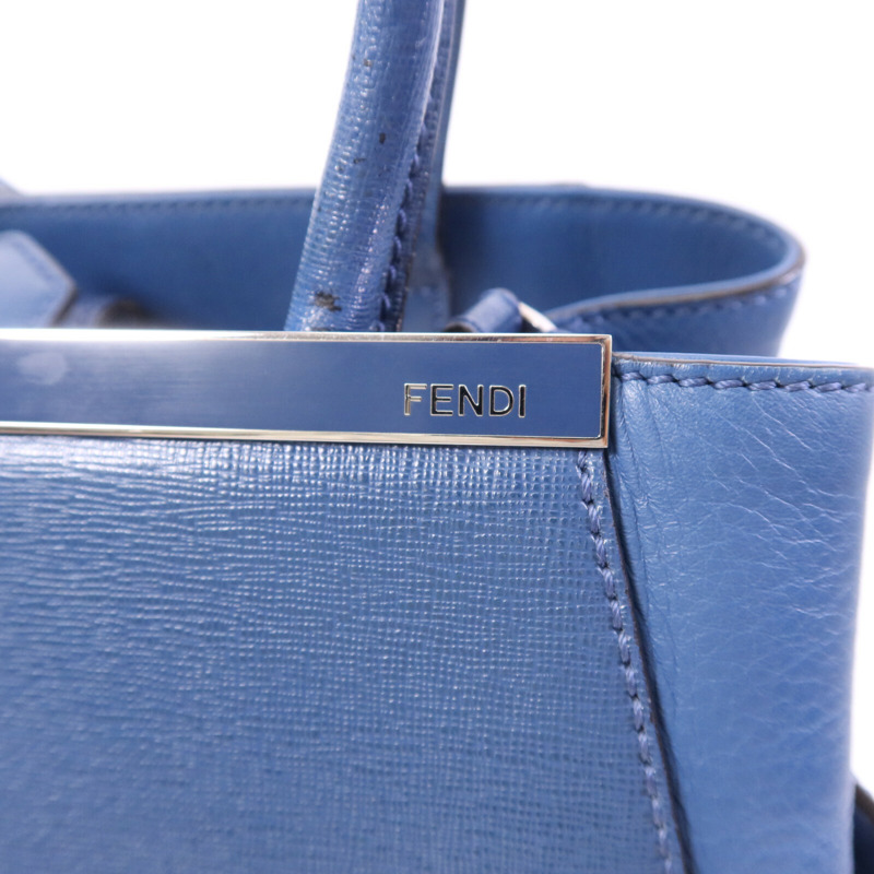 FENDI 牛皮皮革2 Jours銀扣手挽肩背兩用袋-12