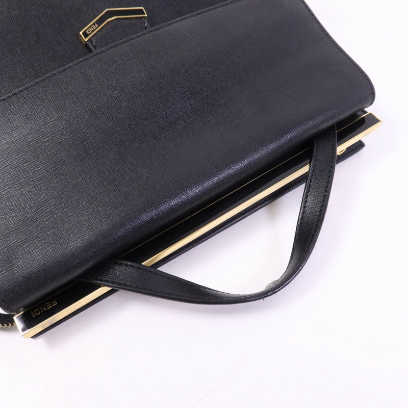 FENDI 牛皮皮革Demi Jour金扣手挽袋-8