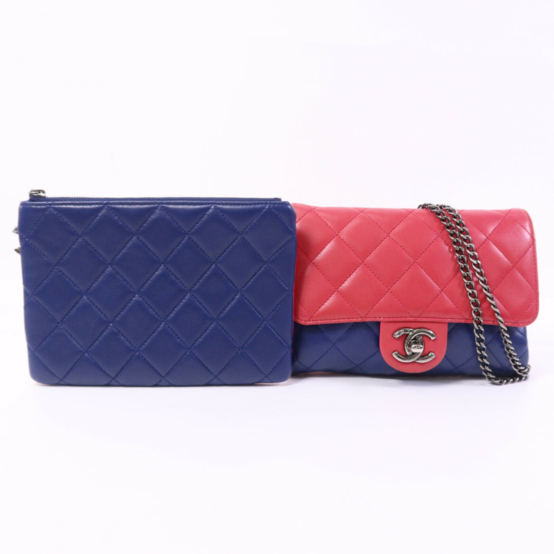 CHANEL 羊皮皮革Chain Shoulder鏈帶肩背袋-10