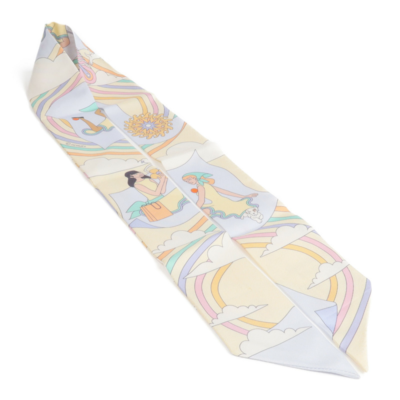HERMES 絲質Twilly絲巾-3