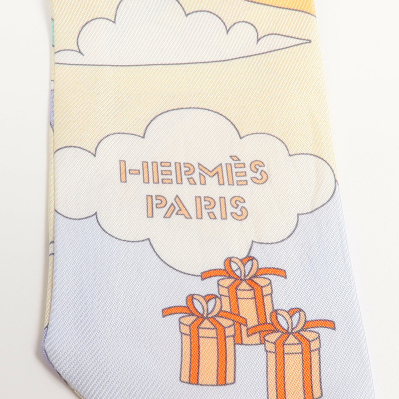 HERMES 絲質Twilly絲巾-4