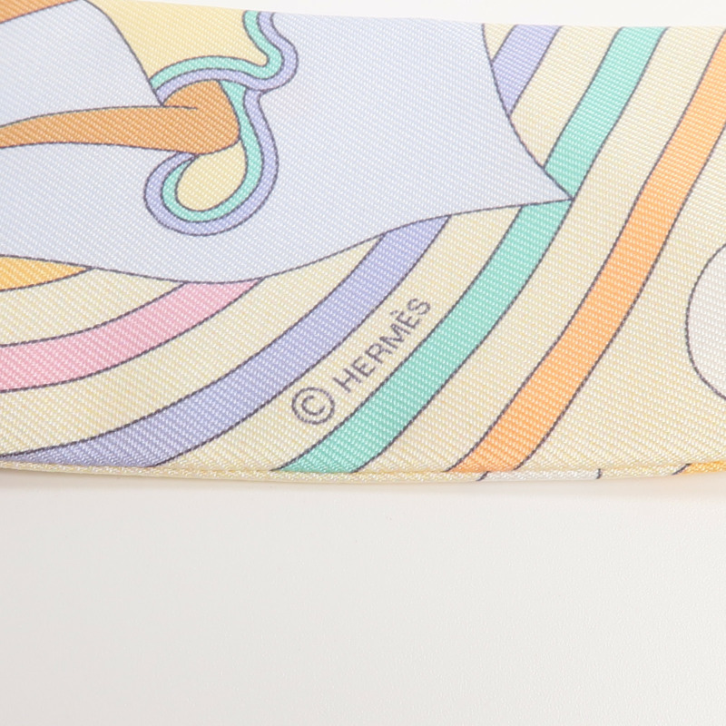 HERMES 絲質Twilly絲巾-5