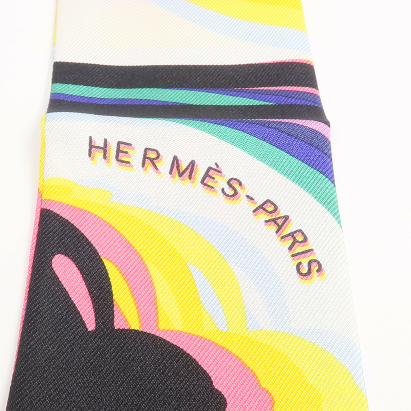 HERMES 絲質Twilly絲巾-4