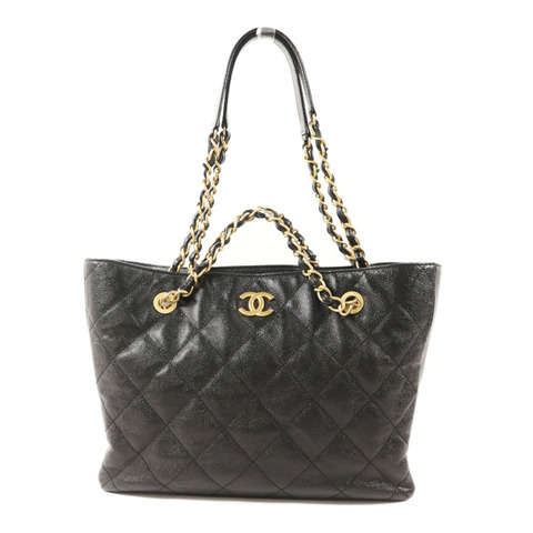 CHANEL 牛皮皮革2 Way Shoulder金扣鏈帶手挽肩背兩用袋