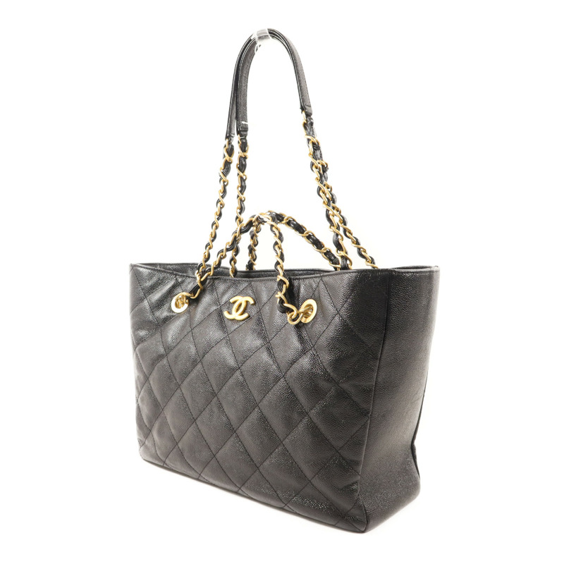 CHANEL 牛皮皮革2 Way Shoulder金扣鏈帶手挽肩背兩用袋-2