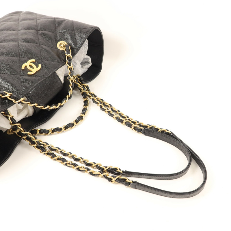 CHANEL 牛皮皮革2 Way Shoulder金扣鏈帶手挽肩背兩用袋-4